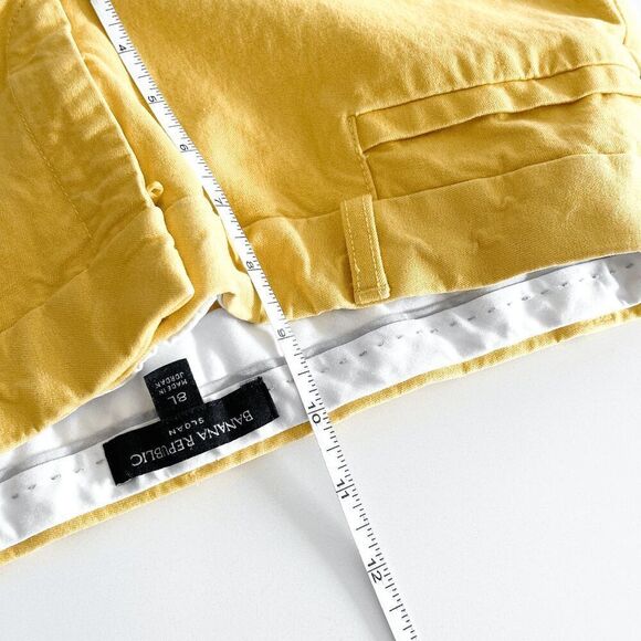 Banana Republic Womens Sloan Trouser Chino Pants Yellow Size 8 - Picture 10 of 11